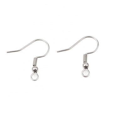 100 Stainless steel french earring hooks, Hypoallergenic ear wire