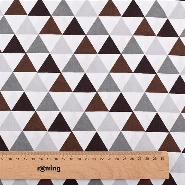 8pcs Printed Twill Cotton Fabric - Fox and Bear Patterns