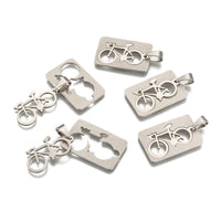 1 Bicycle pendant stainless steel hypoallergenic