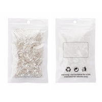 White glass seed bead grab bag, Mixed shapes