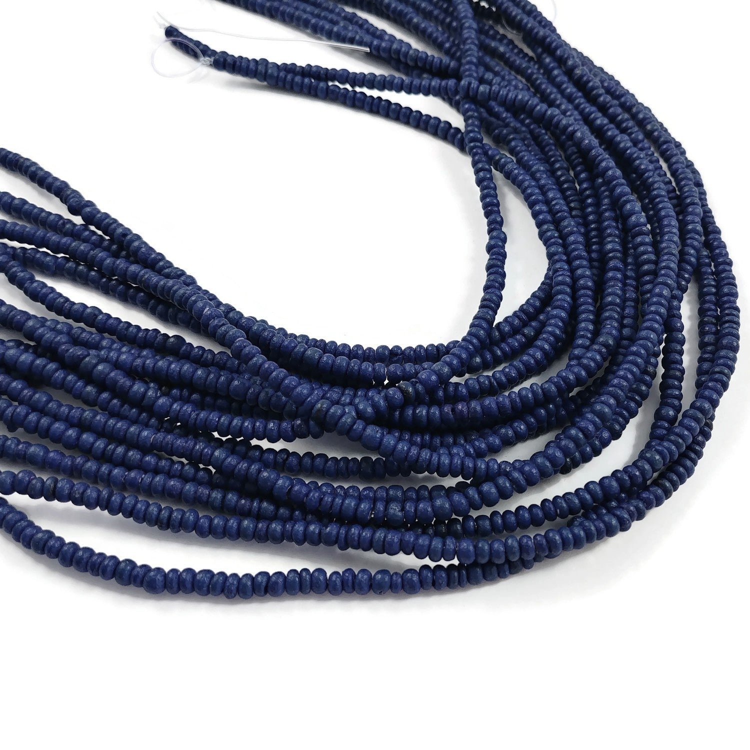 Tiny colorful coconut beads, 3mm wooden seed beads