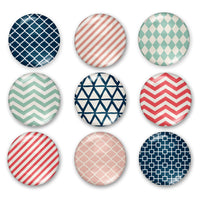Images digitales cabochon - Géométries - Cabochon rond à imprimer en 7 grandeurs
