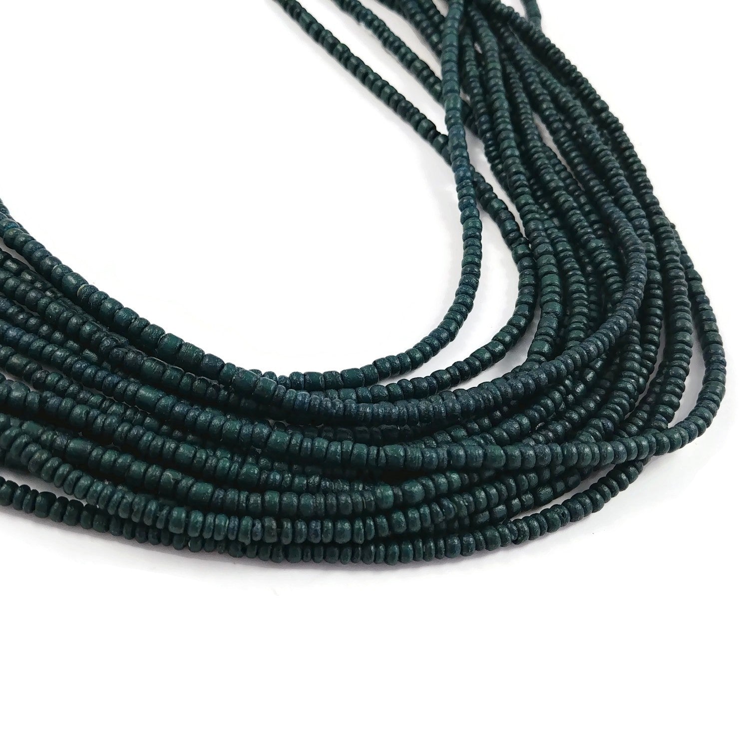 Tiny colorful coconut beads, 3mm wooden seed beads