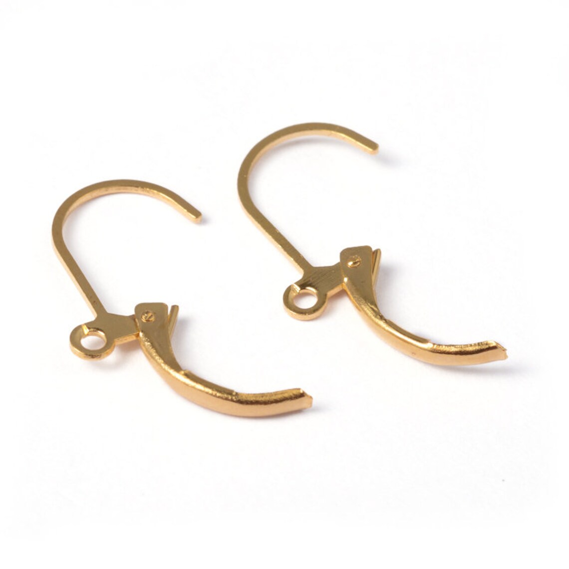 10 Lever back hoop earring hooks - Nickel free, lead free and cadmium free