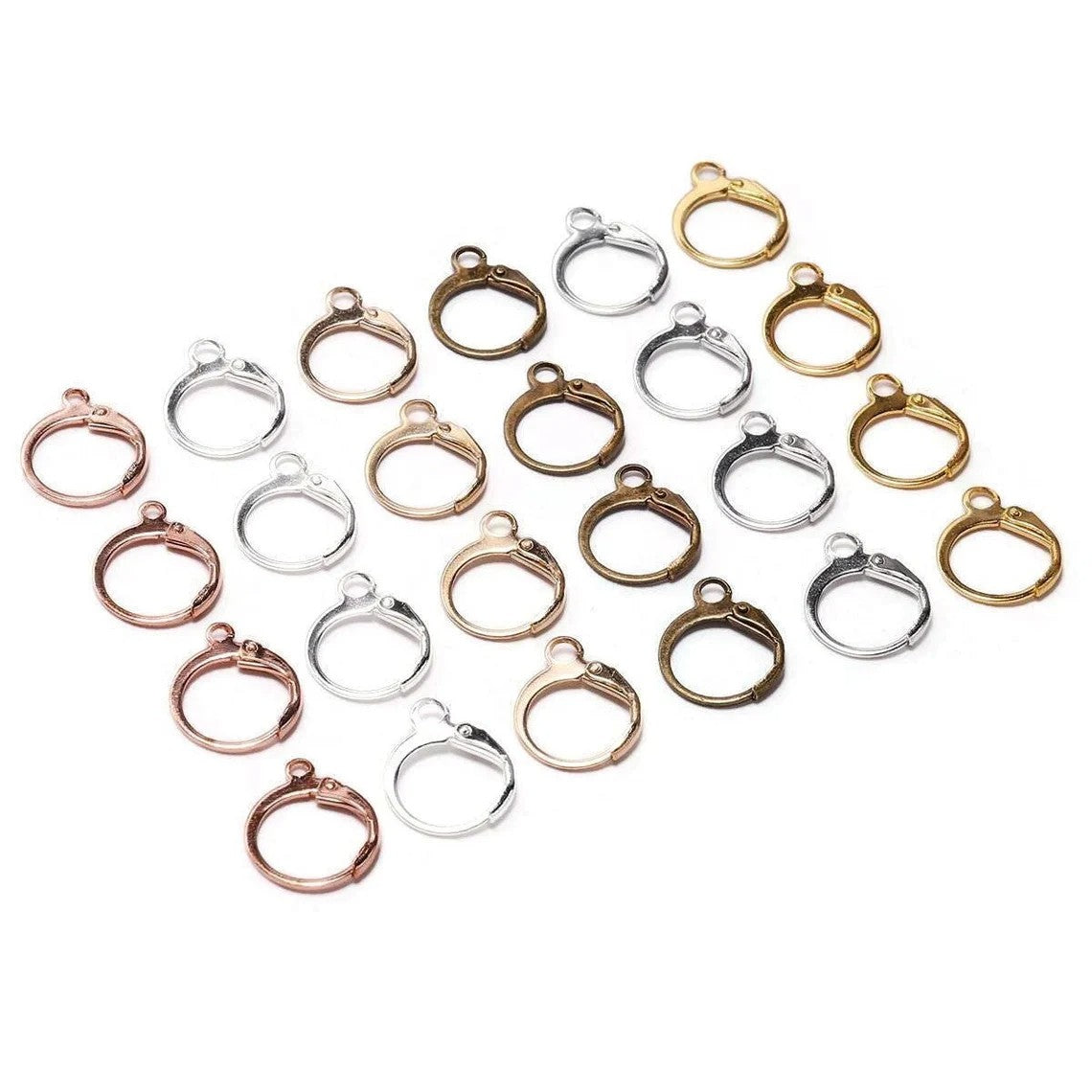 10 Round lever back earring hooks