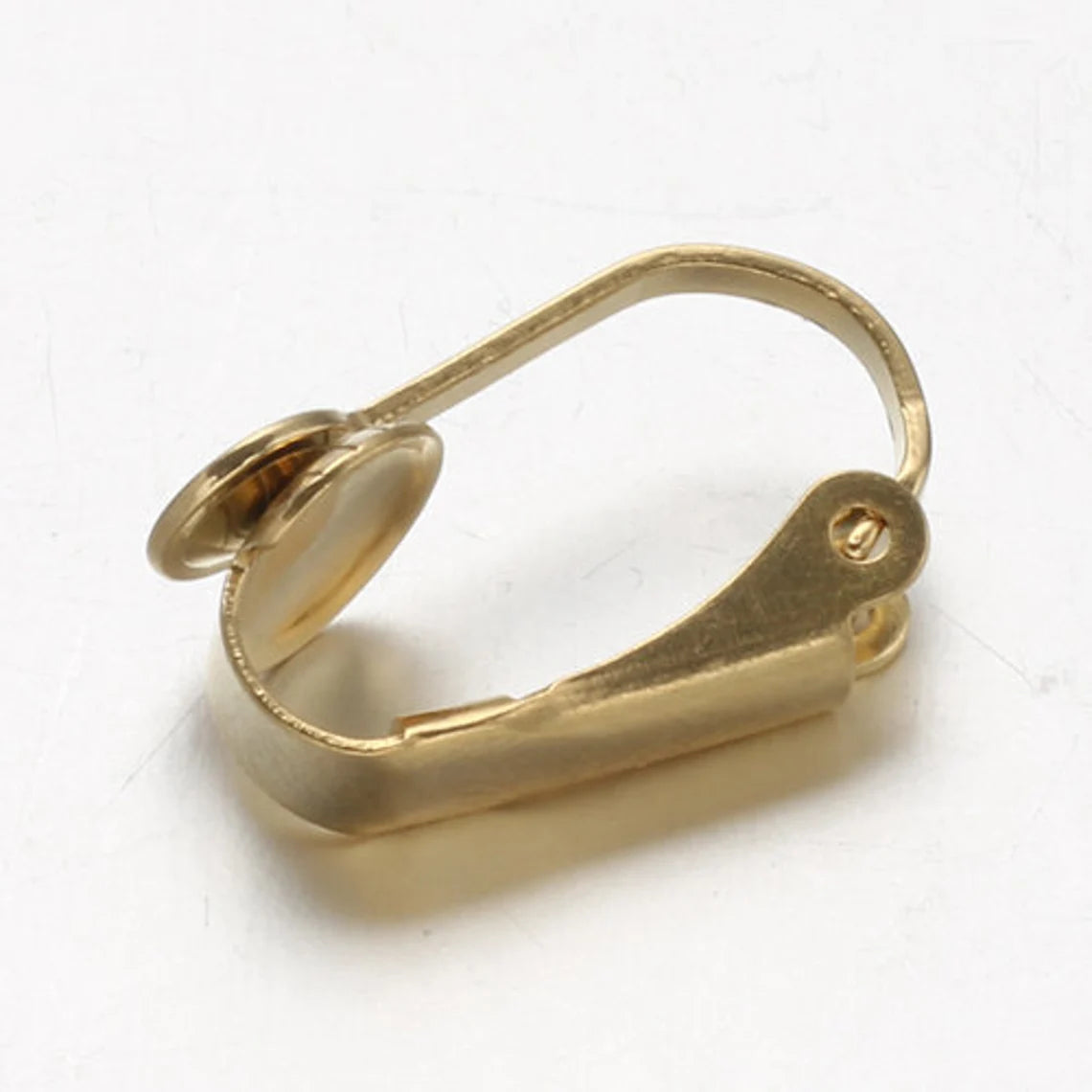 2pcs (1 pair) Stainless Steel Clip On Earring Findings with Pad