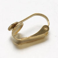 2pcs (1 pair) Stainless Steel Clip On Earring Findings with Pad