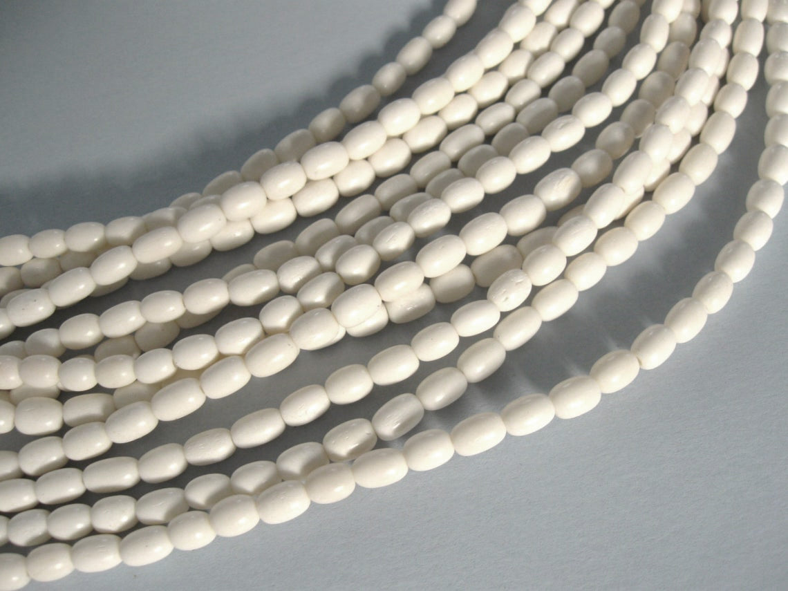 White bone beads 7-10mm White bone oval Beads - eco friendly and natural bone beads
