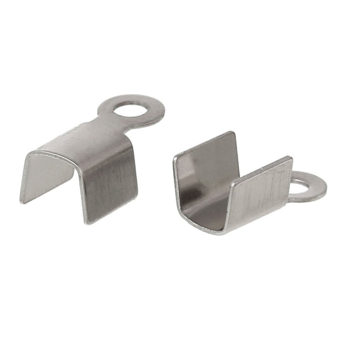 100 embouts de fermeture en acier inoxydable - fermoir argent pour rubans, corde, cordon et fil