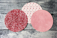 2 inch printable round tags - Valentine Hearts - Digital collage sheet