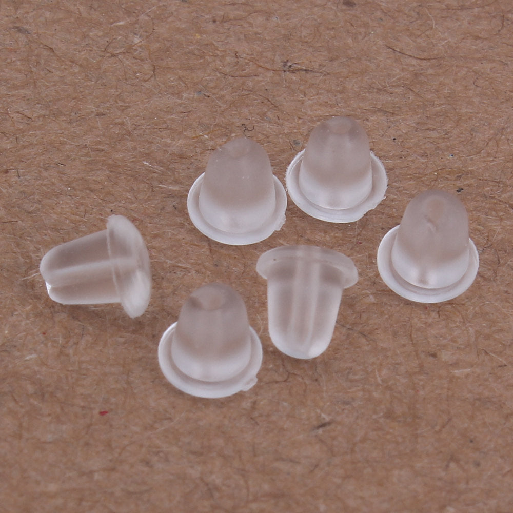 200 Stoppeurs pour crochets ou tiges de boucle d'oreille en silicone