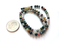 Natural Indian Agate Stone Beads Strands 4 or 6mm Round