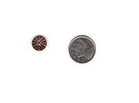 6 Coconut Buttons 13mm - Carved