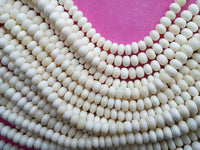 White bone beads, 15 bone rondelle beads 10mm, eco friendly and natural bone beads