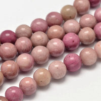 Pierres Naturelles Wood Lace Rose Rondes 6, 8 ou 10mm