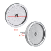 10 Tiges pour boucle d'oreille avec support à cabochon 6, 8 ou 10mm en acier inoxydable hypoallergénique
