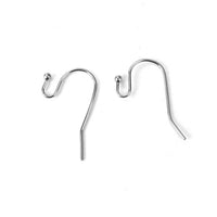 50 Stainless steel ear wire hooks, Hypoallergenic 22mm