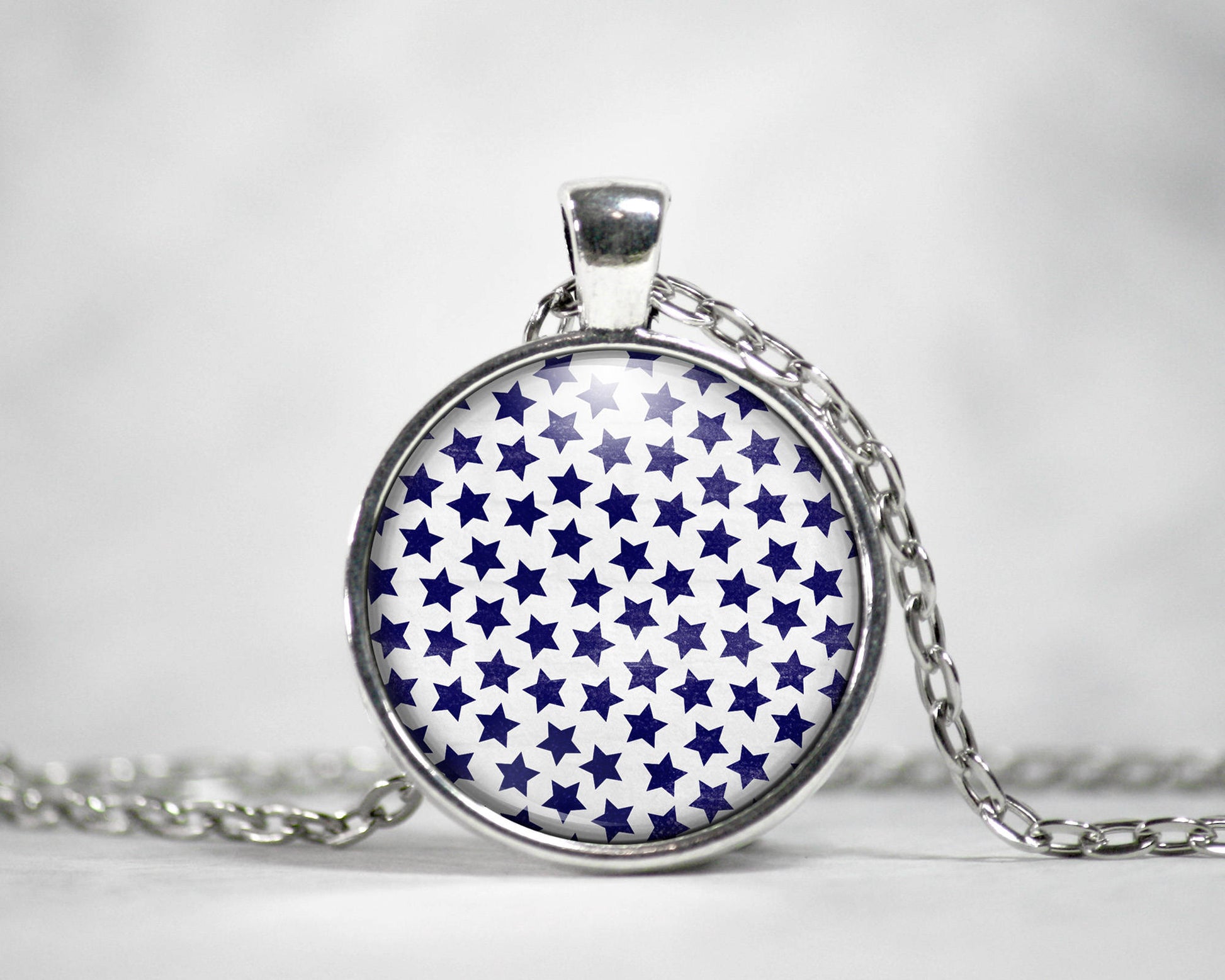 Cabochons à imprimer - Étoiles Bleues - Images digitales cercles à imprimer en 5 grandeurs