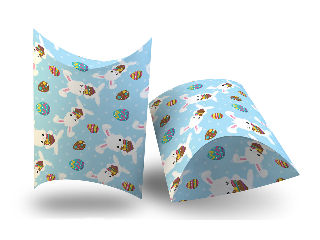 Digital deep pillow box Easter bunny and eggs
