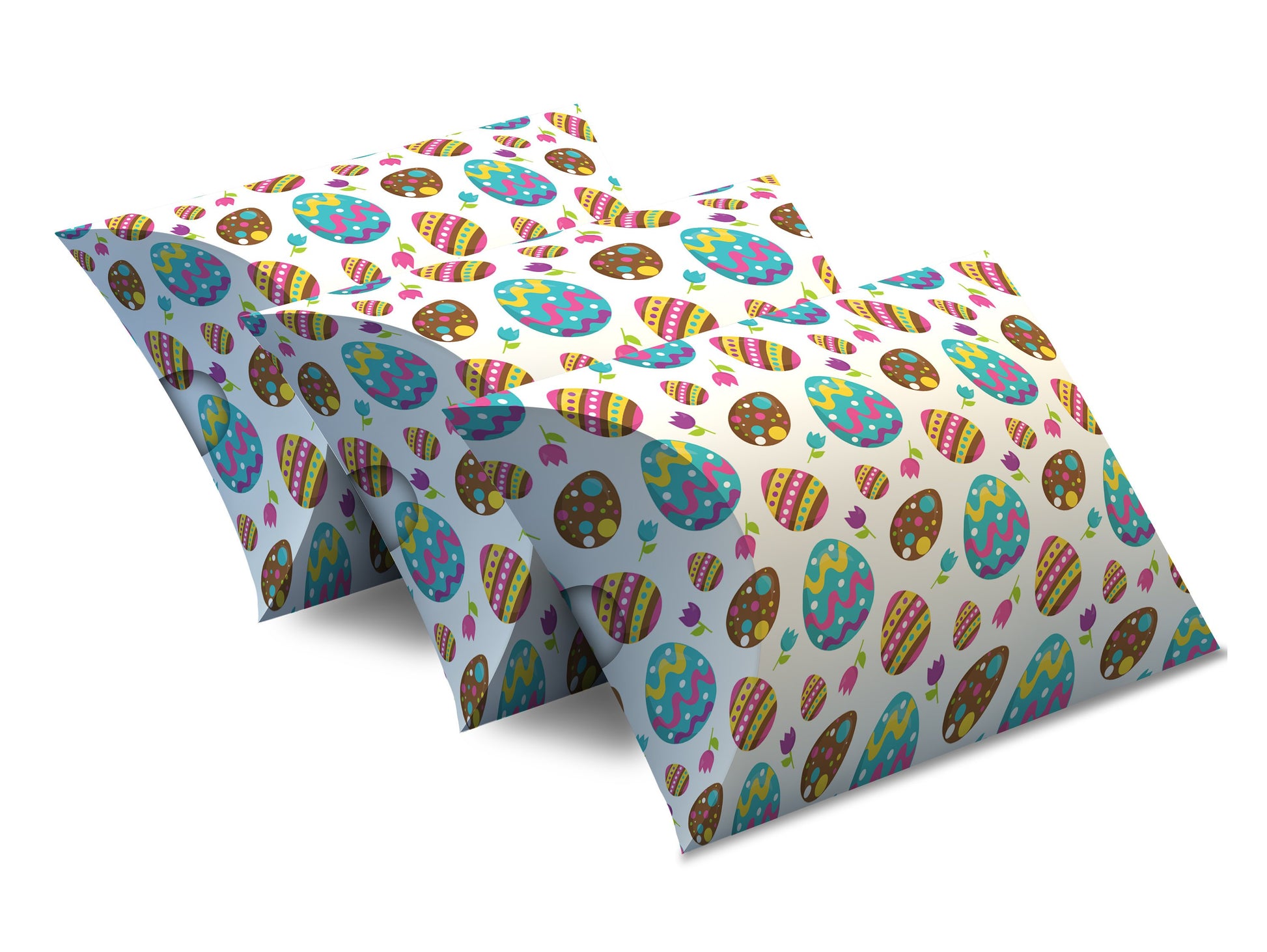 Digital deep pillow box Easter bunny and eggs
