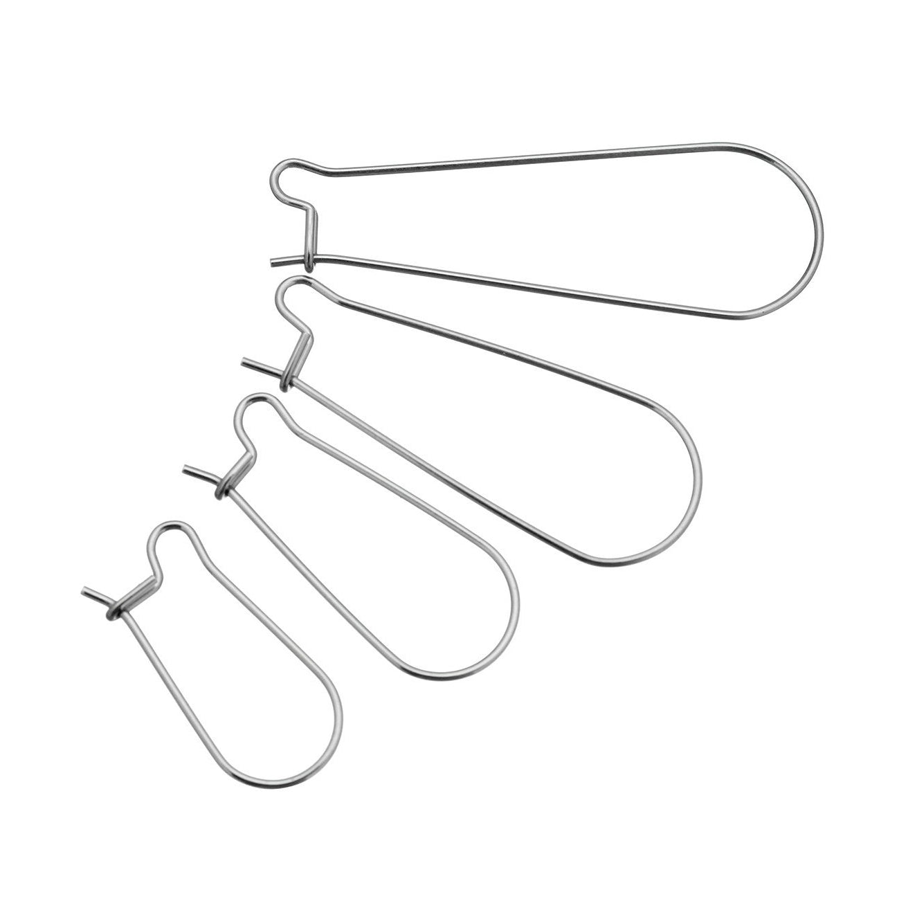 50 Surgical steel kidney earring hooks