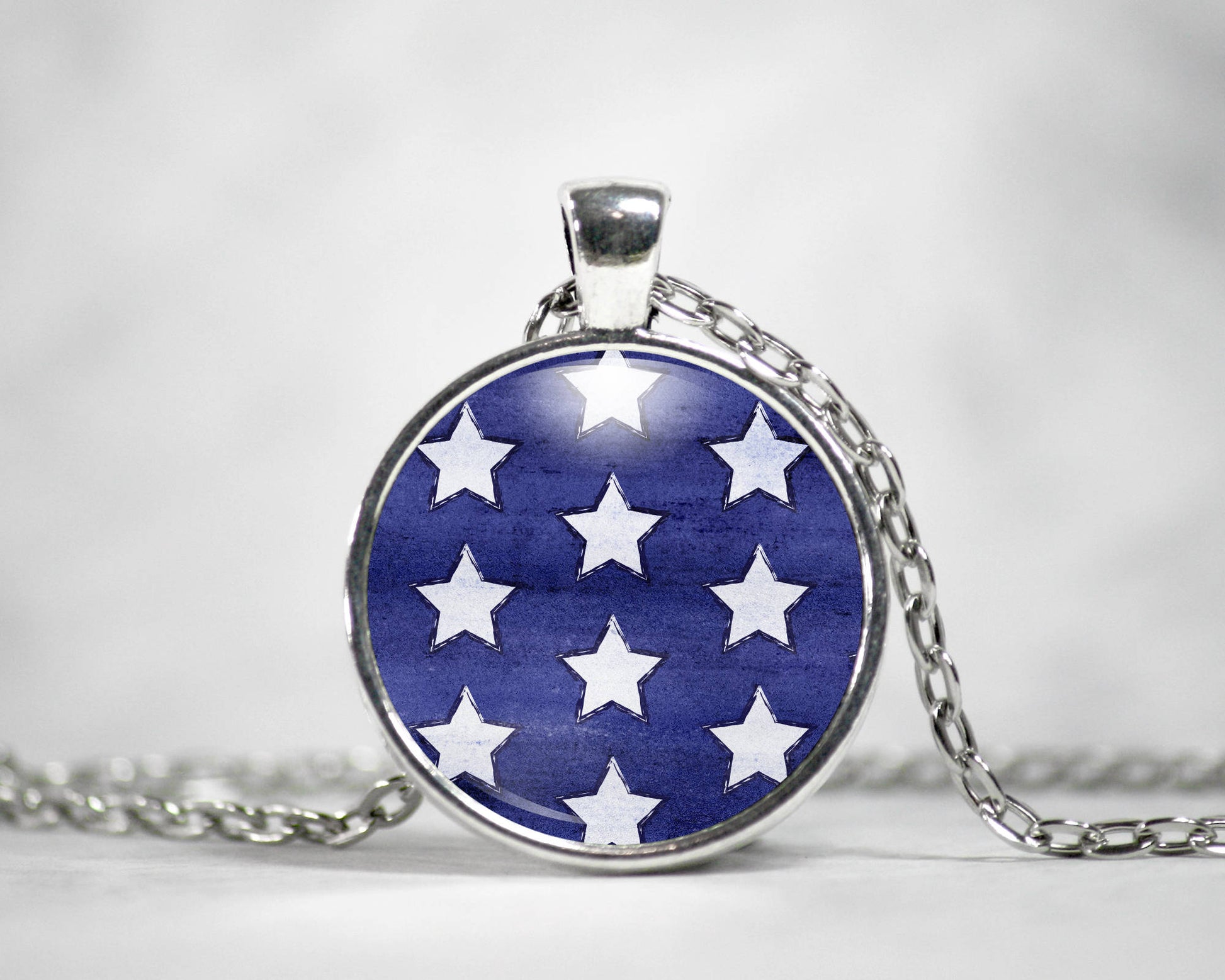 Cabochons à imprimer - Étoiles Bleues - Images digitales cercles à imprimer en 5 grandeurs