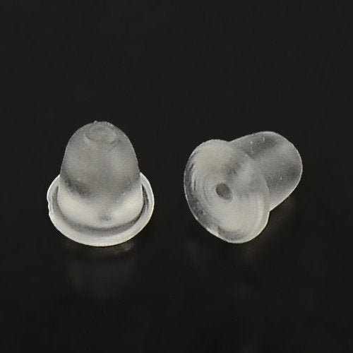 200 Stoppeurs pour crochets ou tiges de boucle d'oreille en plastique