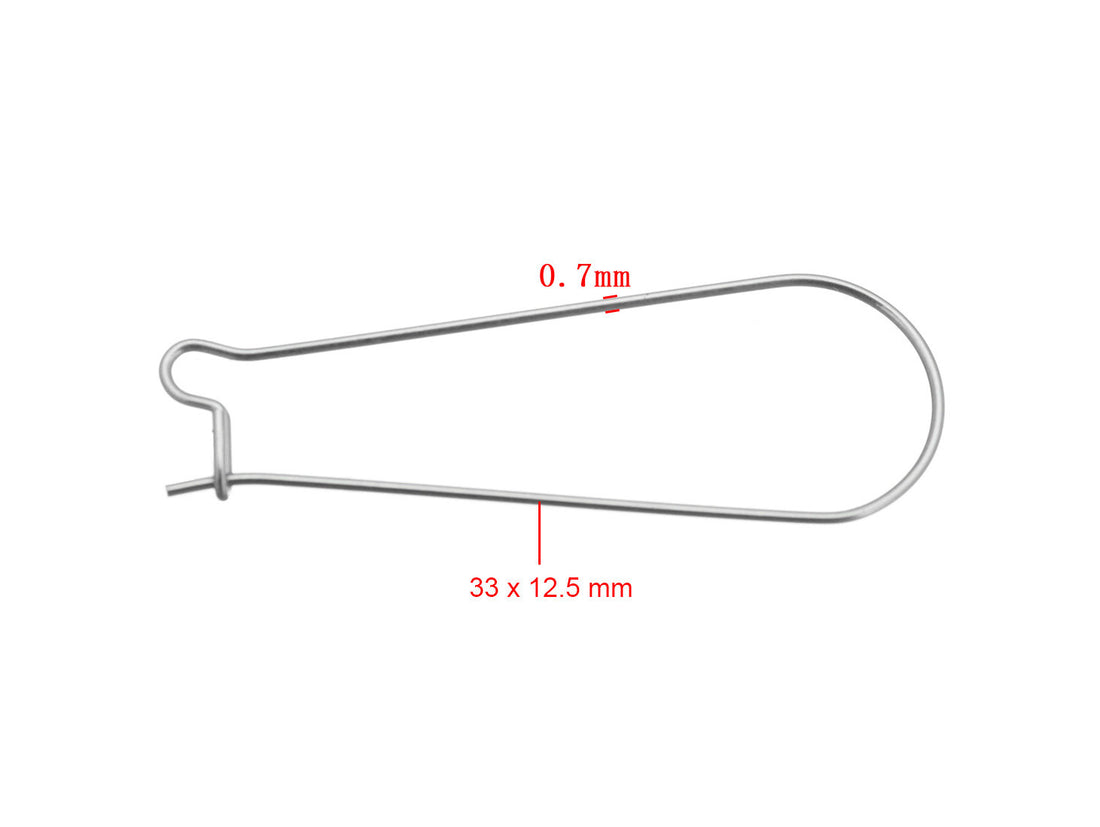 50 Surgical steel kidney earring hooks