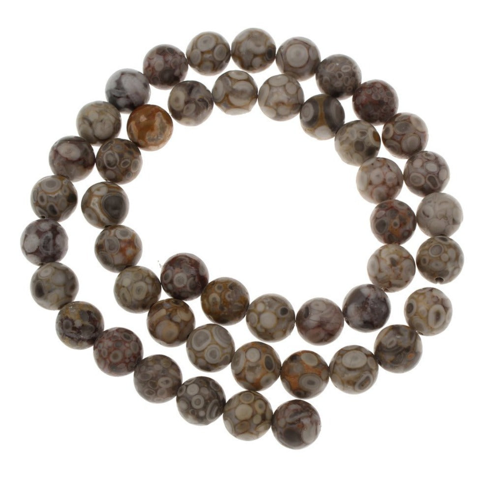 Natural Tibetan Agate Dzi Beads Maifan Stone Round Beads Strand 6 or 8mm