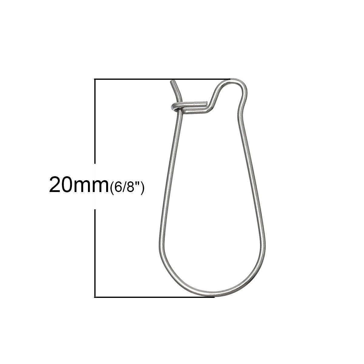 50 Surgical steel kidney earring hooks