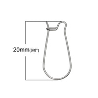 50 Surgical steel kidney earring hooks