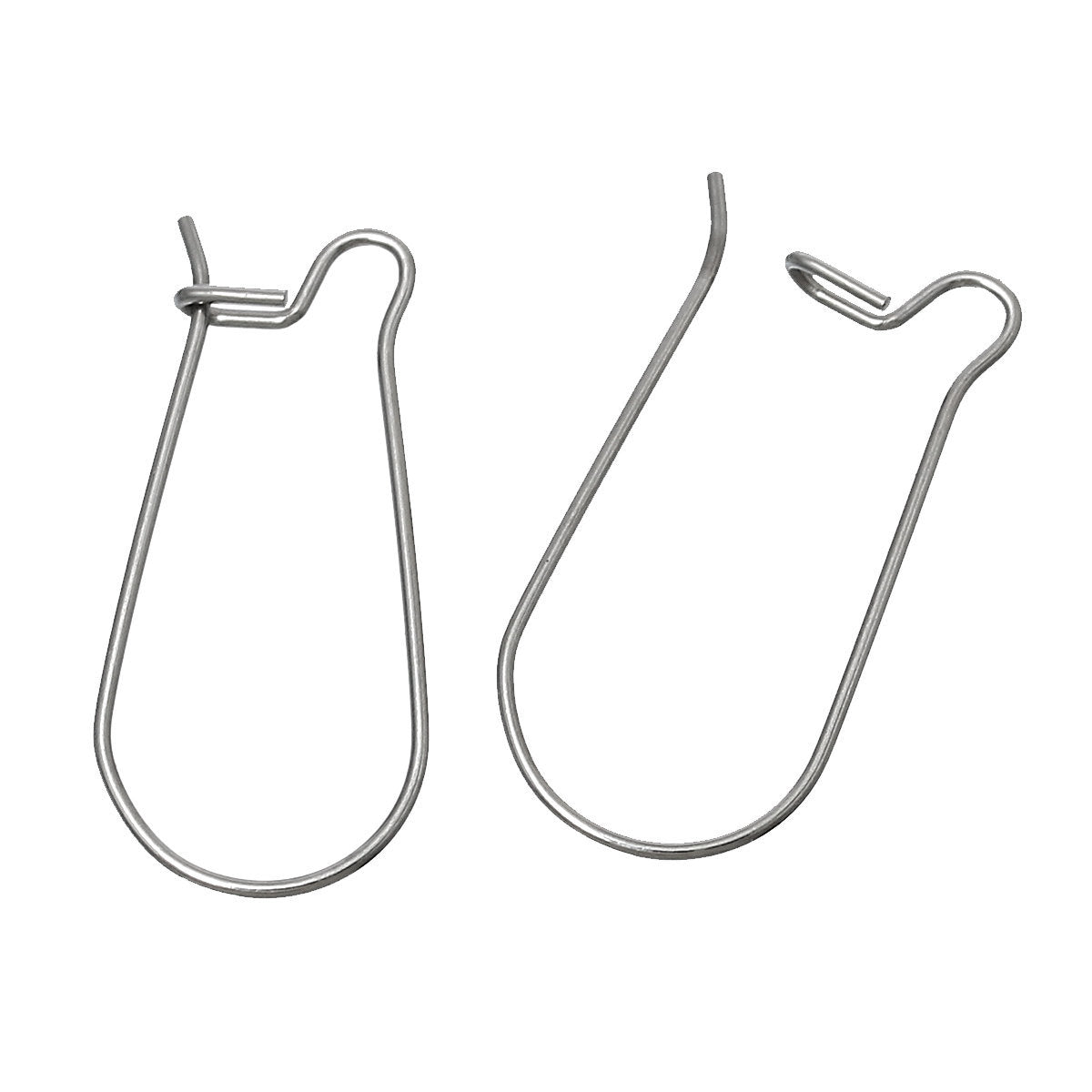 50 Surgical steel kidney earring hooks