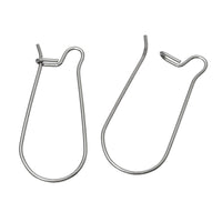 50 Surgical steel kidney earring hooks