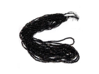 Natural Black Agate Stone Beads Strands 4 or 6mm Round