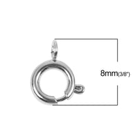5 fermoirs argent en acier inoxydable hypoallergénique 8x5mm ou 11x9mm