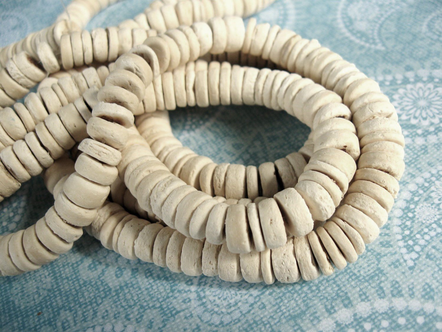 8mm natural coconut rondelle beads