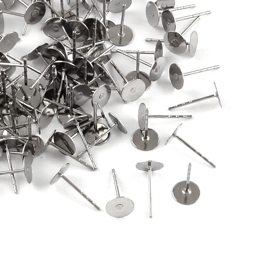 50 Surgical stainless steel earring posts