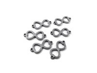 6 Stainless steel infinity connectors 20 x 9mm