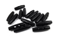 Black wooden toggle sewing buttons