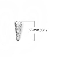 10 stainless steel cone bead caps 22mm