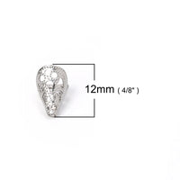 10 surgical steel cone bead caps 12mm