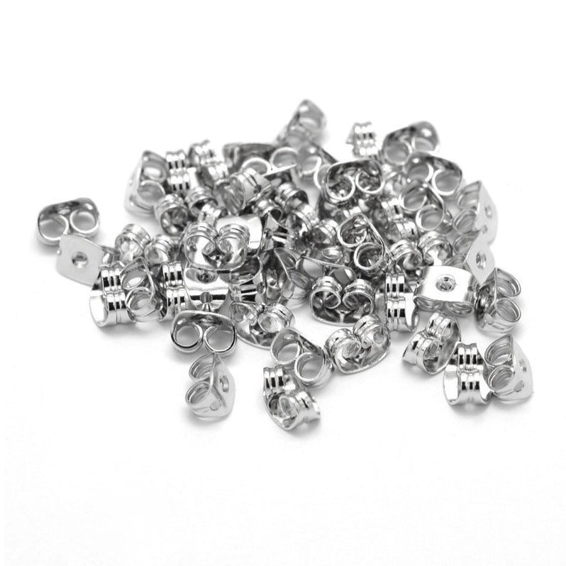 Papillons de 6mm pour tiges de boucle d'oreille - Sans nickel, sans plomb et sans cadmium