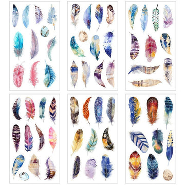 Feather sticker set - 6 sheets