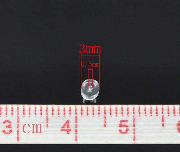200 Rubber Tube Style Ear Nut, 3x3mm 