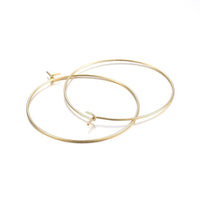 Gold stainless steel hoops 10pcs (5 pairs) - 2 size available