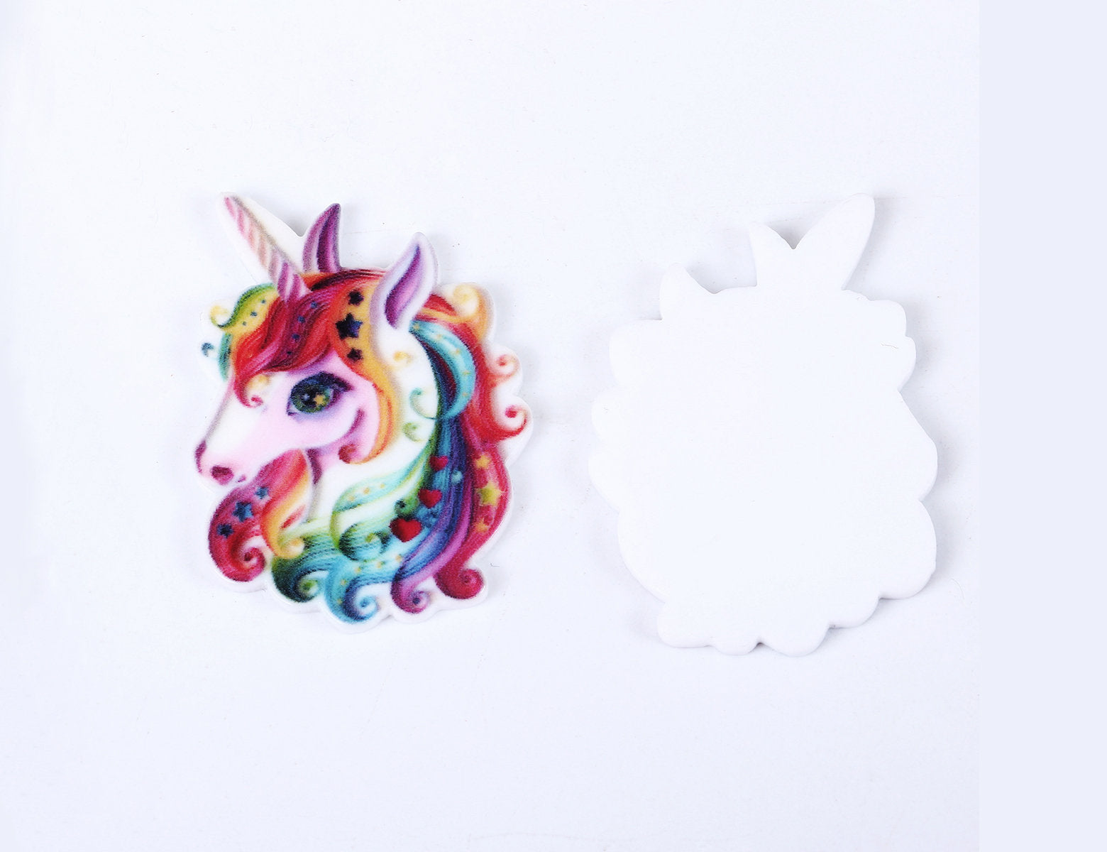 Unicorn embellishments, resin cabochon, rainbow unicorn
