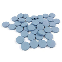 6 Wood Beads Flat Round 20mm - Choose your color