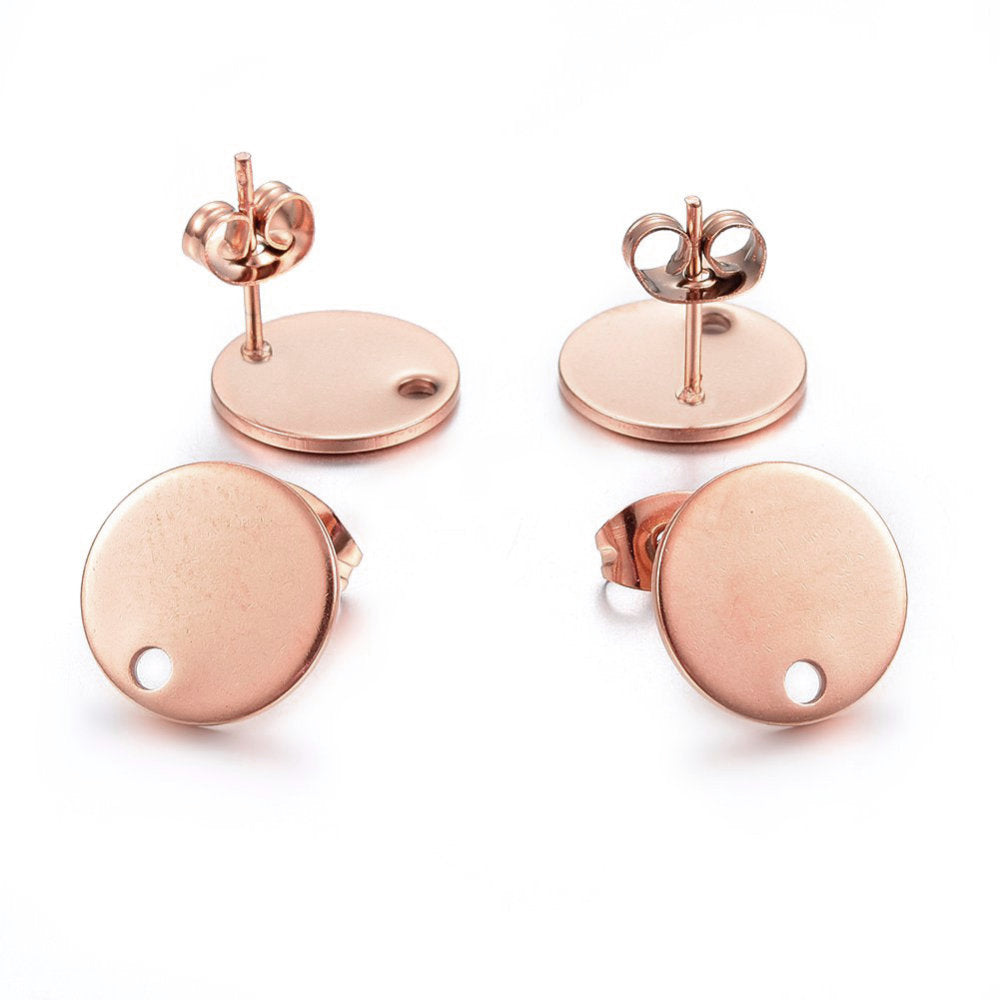 10 pièces (5 paires) tiges pour boucle d'oreille en acier inoxydable