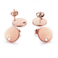 10 pièces (5 paires) tiges pour boucle d'oreille en acier inoxydable
