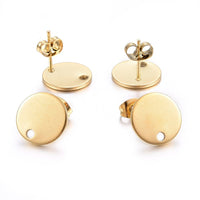 10 pièces (5 paires) tiges pour boucle d'oreille en acier inoxydable